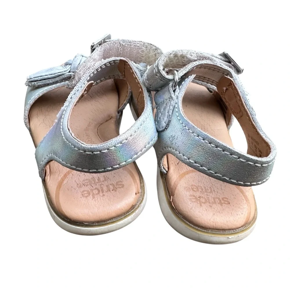 Stride Rite‎ Whitney Sandals Iridescent Silver Toddler Size 5